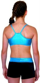 img 1 attached to Trending TumbleWear TW Aqua/Black Hipster Shorts: Comfortable and Stylish Workout Attire