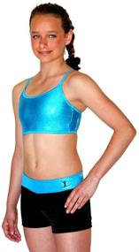 img 2 attached to Trending TumbleWear TW Aqua/Black Hipster Shorts: Comfortable and Stylish Workout Attire
