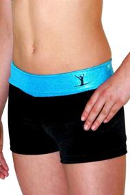 img 3 attached to Trending TumbleWear TW Aqua/Black Hipster Shorts: Comfortable and Stylish Workout Attire