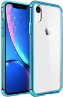 📱 premium mkeke iphone xr case - clear anti-scratch shock absorption cover (green, 6.1 inch) logo