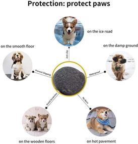 img 1 attached to 🐾 FSHIP Anti-Slip Dog Shoes: Waterproof Paw Protectors with Adjustable Socks and Shoelace for Indoor and Outdoor Hardwood Floor Traction Control