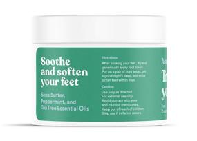 img 3 attached to 👣 ASUTRA Treat Your Feet Foot Cream - 3.4 fl.oz | Rich Lotion for Dry, Cracked Feet with Peppermint & Tea Tree Essential Oils | Promotes Healthy Feet