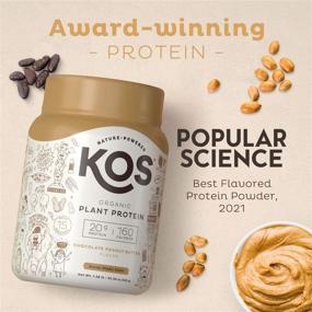 img 3 attached to 🌱 KOS Organic Chocolate Peanut Butter Plant Based Protein Powder - Delicious Vegan Protein Powder - Keto Friendly, Gluten Free, Dairy Free & Soy Free - 1.3 Pounds, 15 Servings