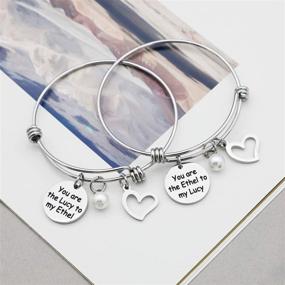 img 3 attached to 👯 Lucy and Ethel Friendship Bracelet Set: You are the Lucy to My Ethel - Classic Character Gift for Best Friends