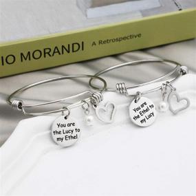 img 2 attached to 👯 Lucy and Ethel Friendship Bracelet Set: You are the Lucy to My Ethel - Classic Character Gift for Best Friends