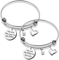 👯 lucy and ethel friendship bracelet set: you are the lucy to my ethel - classic character gift for best friends logo