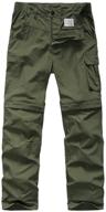 👖 youth outdoor convertible trousers: green xl boys' clothing and pants - perfect for outdoor adventures logo