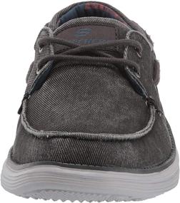 img 3 attached to 👟 Skechers Status 2.0 LORANO Canvas Oxford Men's Loafers & Slip-Ons