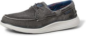 img 4 attached to 👟 Skechers Status 2.0 LORANO Canvas Oxford Men's Loafers & Slip-Ons