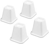 🛏️ enhance bed space and organization with whitmor bed risers white set of 4 logo