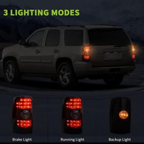 img 2 attached to 🚙 AUTOSAVER88 LED задние фонари для Chevy Suburban Tahoe 2000-2006, GMC Yukon (XL) 2000-2006 (черное дымовое исполнение, несовместимо с моделями с дверьми-амбарами)