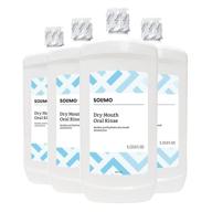 🌿 solimo dry mouth oral rinse - alcohol free, mint - 1l (33.8oz) - pack of 4 - amazon brand logo