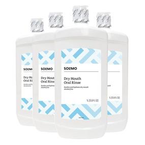 img 3 attached to 🌿 Solimo Dry Mouth Oral Rinse - Alcohol Free, Mint - 1L (33.8oz) - Pack of 4 - Amazon Brand