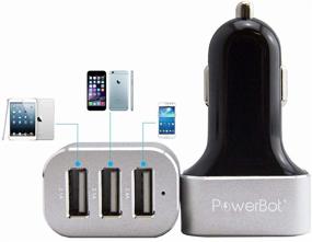 img 3 attached to 🔌 PowerBot PB510 5.1A 25W Ultra High-Performance 3-Port Smart Travel Rapid Charger with USB Cigarette Lighter Socket Adapter, SmartIC Technology for Tablets, Android, Smartphones, and More