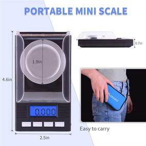 img 2 attached to 📏 Fuzion Digital Milligram Jewelry Scale 50g/ 0.001g, Portable with LCD Backlit, Tare, Powder Measurement, Micro Scale for Powder Medicine, Gold, Gem, Reloading, Batteries Included