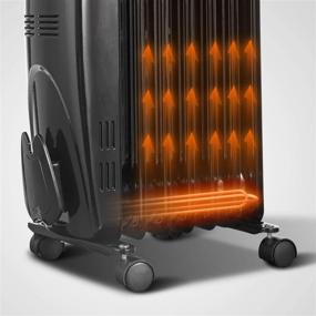 img 2 attached to 🔥 Pelonis PHO15A2AGB Basic Black Electric Oil Filled Radiator Space Heater - 26.10 x 14.20 x 11.00 inches