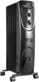 img 4 attached to 🔥 Pelonis PHO15A2AGB Basic Black Electric Oil Filled Radiator Space Heater - 26.10 x 14.20 x 11.00 inches
