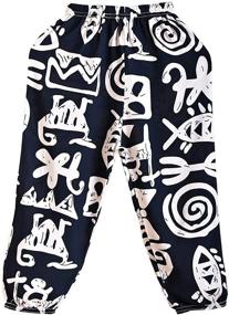 img 4 attached to 👖 SHIAWASE Kids Hippie Harem Summer Pants: Cool Bloomers for Boys and Girls 1-7T