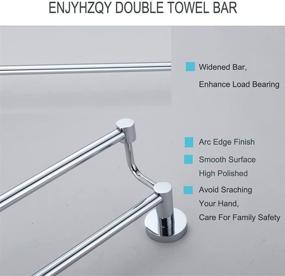 img 1 attached to 🛀 16inch Chrome Double Towel Bar for Bathroom - Elegant Stainless Steel and Brushed Bath Towel Holder