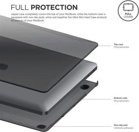 img 1 attached to 🖥️ elago Ultra Slim Hard Case for MacBook Pro 15-inch with Touch Bar - Full Protection, Dark Grey