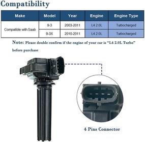 img 3 attached to 🔥 Искра зажигания для Saab 9-3 2003-2011 9-3X 2010-2011 с двигателем l4 2.0L Turbo - Надежное решение для оптимальной производительности