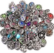 unleash your creativity with 12/18mm mixed rhinestone styles diy snaps buttons jewelry supplies logo