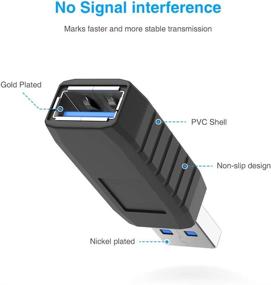 img 1 attached to ELUTENG USB Coupler Male to Female Adapter 4-Pack | USB 3.0 Type A Superspeed 5Gbps Extension Connector | Compatible with Laptop, Hard Drive, Printer, Camera