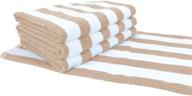 🏖️ premium 100% cotton arkwright beach towels - set of 4 (30x60, beige) - ideal for pool, bath, and beach logo
