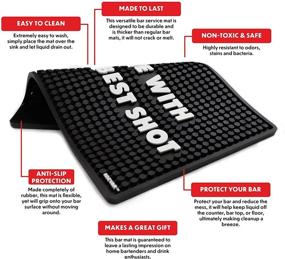 img 3 attached to 🎁 Durable and Amusing Rubber Bar Mat for Home Bar: 17.5in x 12in - Perfect for Spills & Coffee Bars - Ideal Christmas Gift for Dad, Husband, Boyfriend