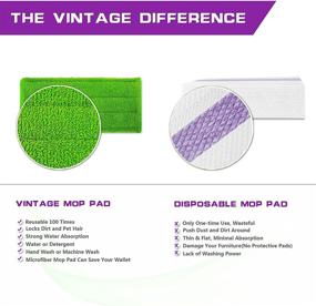 img 1 attached to Reusable Microfiber Mop Pads 6 Pack for WetJet: Green Washable Refills, Ideal for Home/Office Cleaning