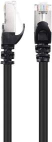 img 1 attached to 🔌 High-Performance Snagless Short Cat6A 3ft Shielded Ethernet Cable - Black 5-Pack by Cable Matters