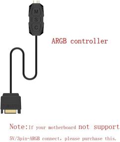 img 3 attached to Zezzio ARGB Контроллер: Улучшите свою настройку RGB с помощью расширительного кабеля 24 Pin ATX/RGB для корпуса (черный)