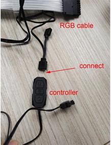 img 2 attached to Zezzio ARGB Controller: Enhance Your RGB Setup with 24 Pin ATX/RGB Case Fase Extension Cable (Black)