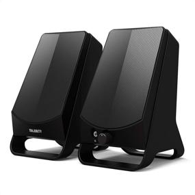 img 4 attached to High-Performance DX10 PC Computer Speakers - 10W Power, USB Plug and Play - Sleek Black with Versatile Multi-Connection Support