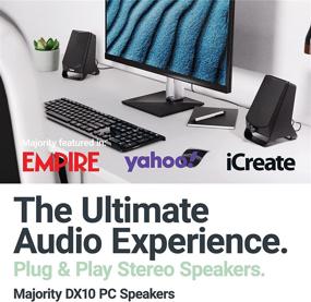 img 3 attached to High-Performance DX10 PC Computer Speakers - 10W Power, USB Plug and Play - Sleek Black with Versatile Multi-Connection Support
