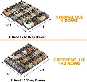 img 1 attached to 🧂 SpaceAid 4 Tier Spice Drawer Organizer with 28 Spice Jars, 386 Spice Labels, Chalk Marker and Funnel Set, Seasoning Rack Tray Insert - 13-inch Wide x 17.5-inch Deep for Kitchen Drawers