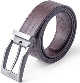 img 4 attached to Premium Casual Leather Buckle Embossed Adjustable: Elevating Style and Comfort