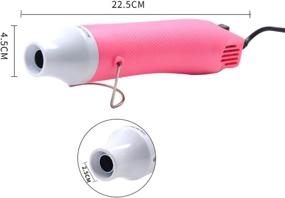 img 1 attached to Versatile DIY Heat Gun for Embossing, Drying Paint & More - mofa Hot Air Gun Tools with Stand, Electric Heating Nozzle - 300W 110V (Pink, White)
