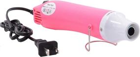 img 4 attached to Versatile DIY Heat Gun for Embossing, Drying Paint & More - mofa Hot Air Gun Tools with Stand, Electric Heating Nozzle - 300W 110V (Pink, White)