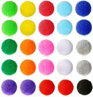 🎨 200pcs jumbo assorted pom poms - 2 inch for diy crafts decorations, 13 vibrant colors logo