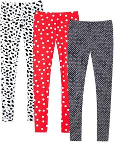 img 4 attached to 🏻 Comfortable and Stylish MALAGABAOZI 3-Pack Girl's Ankle Length Legging: Perfect Fit for 6-14 Years