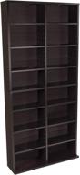 📀 atlantic oskar adjustable media cabinet - space for 464 cds, 228 dvds, or 276 blu-rays - 12 adjustable shelves - espresso finish (pn38435719) logo