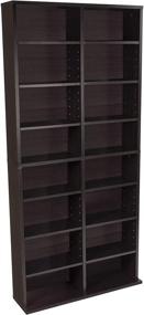 img 1 attached to 📀 Atlantic Oskar Adjustable Media Cabinet - Space for 464 CDs, 228 DVDs, or 276 Blu-rays - 12 Adjustable Shelves - Espresso Finish (PN38435719)