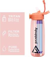 apuppcvd filter water bottles: the perfect outdoor companion for travel, camping, hiking, and daily hydration (650ml) logo