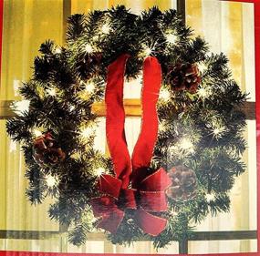 img 3 attached to Illuminate Your Holidays with a Set of 3 Lighted Christmas Wreaths - 22 inches Diameter