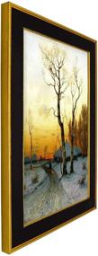 img 2 attached to 🖼️ Space Art Deco 11x17 Black Document Frame with Classic Gold Design - Elegant Certificate/Diploma/Poster Holder - Wall Mount - Landscape/Portrait - Glass - Sawtooth Hangers (Black with Classic Gold)