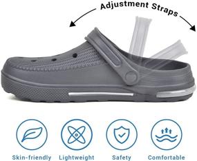 img 2 attached to VONMAY Adjustable Sandals: Lightweight Men's Slippers and Shoes for Mules & Clogs