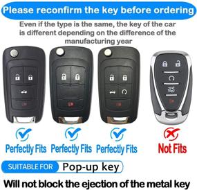 img 3 attached to 🔑 Чехол для ключа Chevrolet Sindeda: защитный чехол из ТПУ + брелок для Equinox, Camaro, Cruze, Malibu, Sonic, Volt, Park, Impala, Buick Encore, Allure, Regal-серебро