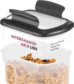 img 1 attached to Premium BPA-Free Airtight Food-Storage Containers with Lids - Organize your Kitchen with Dry-Food-Storage Containers Set for Flour, Cereal, Sugar, Coffee, Rice, Nuts, Snacks, and More (Gray)