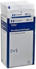 img 1 attached to 🩹 Covidien 1238 Telfa Non-Adherent Pads Prepack - 8x3 Inches - Pack of 50 (2 Pack)